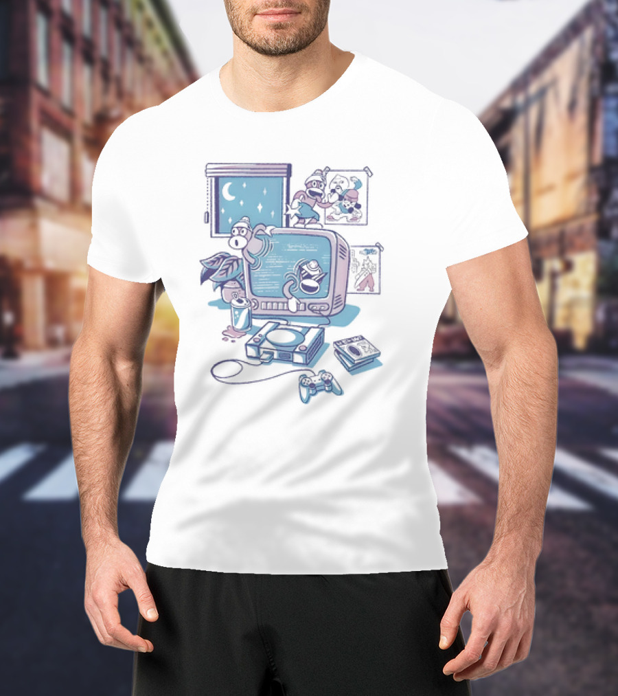 Ape Escape Carefree Days Retro Gaming Vibe Nights T-Shirt