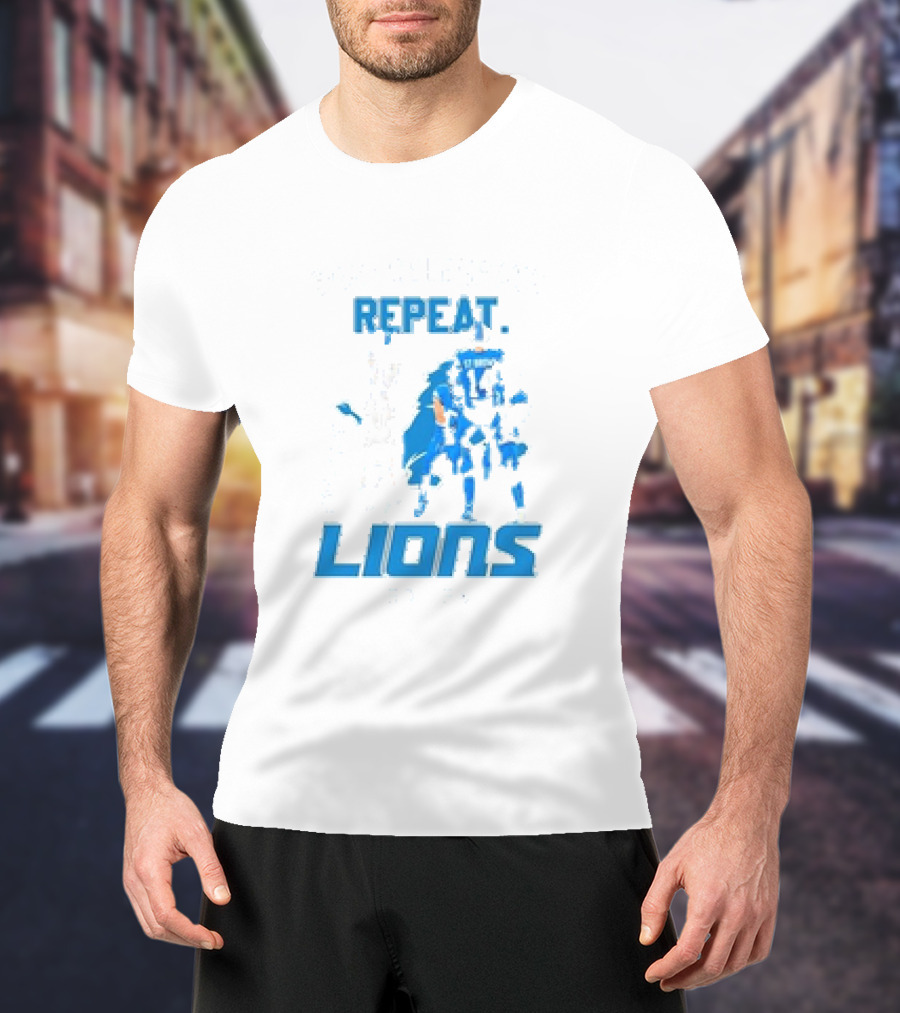 Repeat Lions Win Celebrate One Pride Detroit Lions T-Shirt
