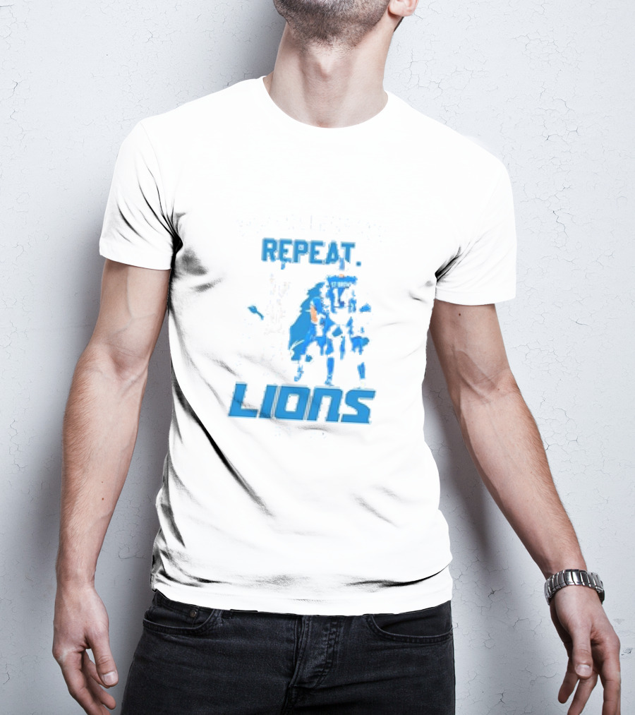 Repeat Lions Win Celebrate One Pride Detroit Lions T-Shirt