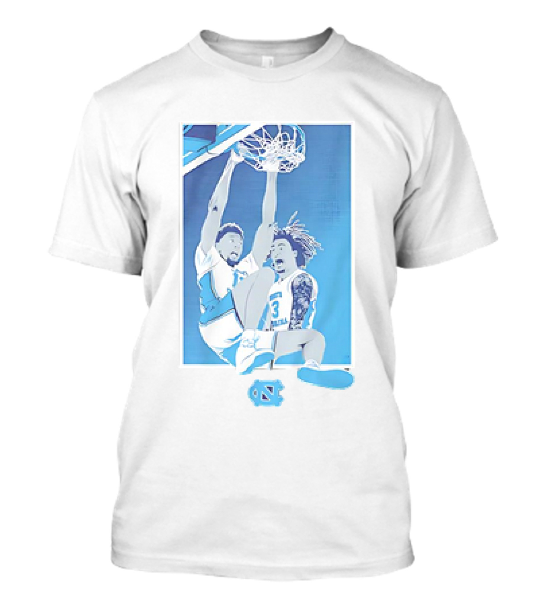 North Carolina Tar Heels Basketball Jalen Washington Elliot Cadeau Dunk Vintage T-Shirt