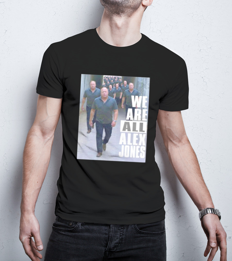 We Are All Alex Jones Multiple Clones Walking In Tunnel T-Shirt