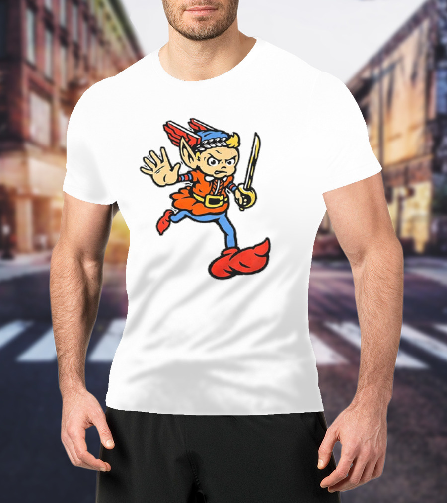 Cleveland Guardians Cartoon Baseball Mascot T-Shirt