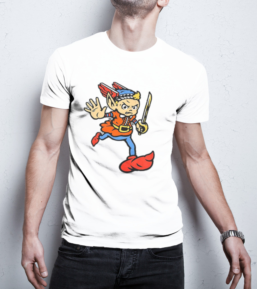 Cleveland Guardians Cartoon Baseball Mascot T-Shirt