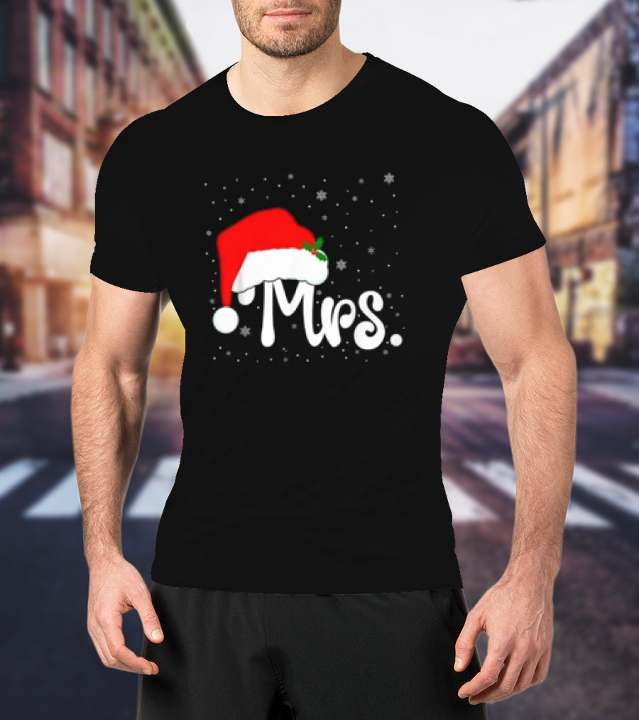 Mrs Santa Claus Christmas Matching Couples T-Shirt