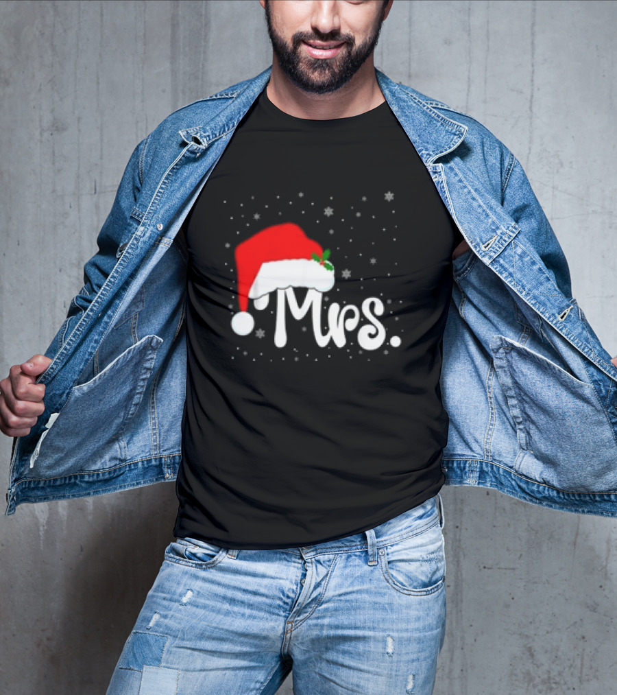 Mrs Santa Claus Christmas Matching Couples T-Shirt