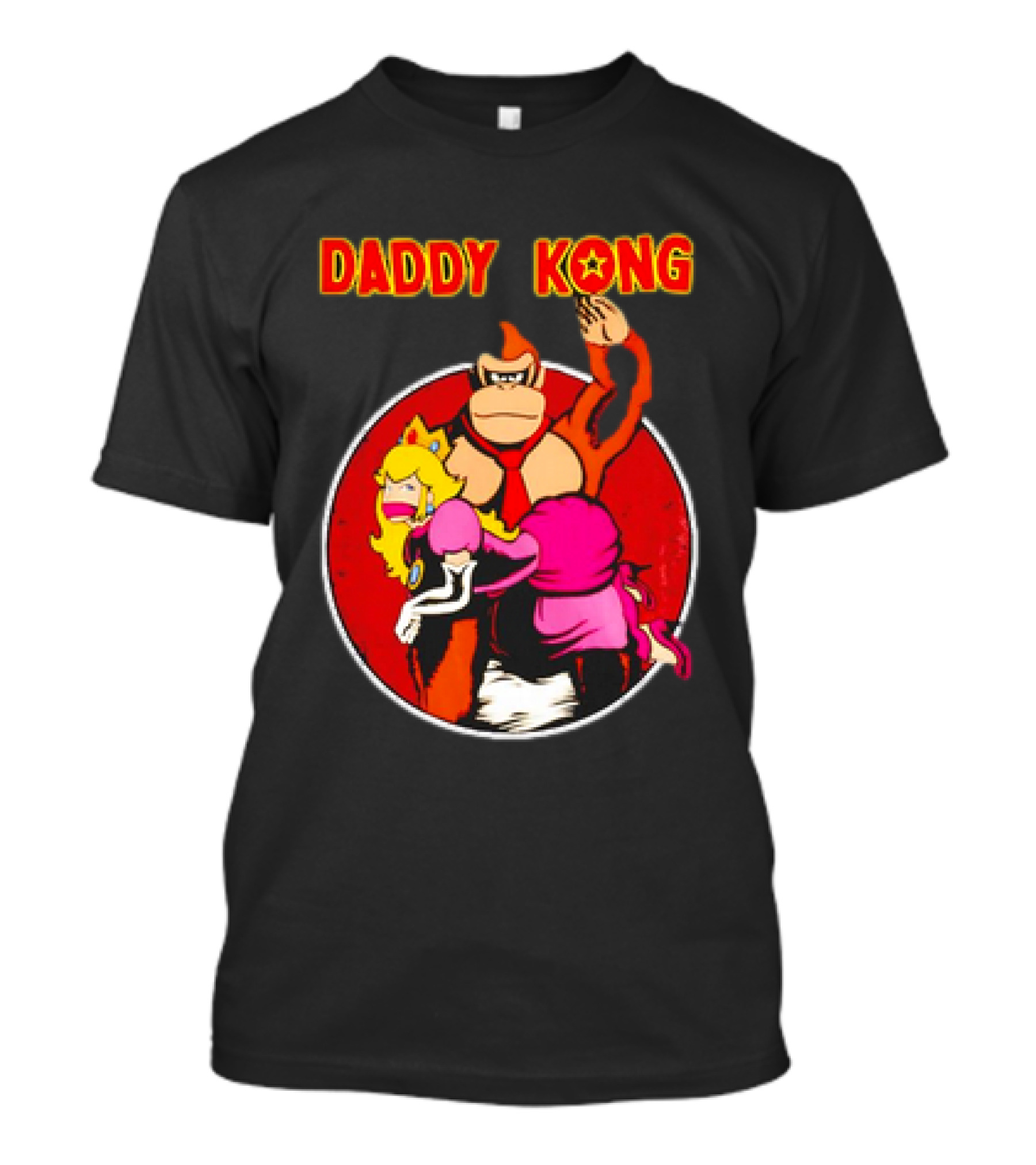 Daddy Kong Funny Retro Gaming Humor With Princess Character Playful T-Shirt