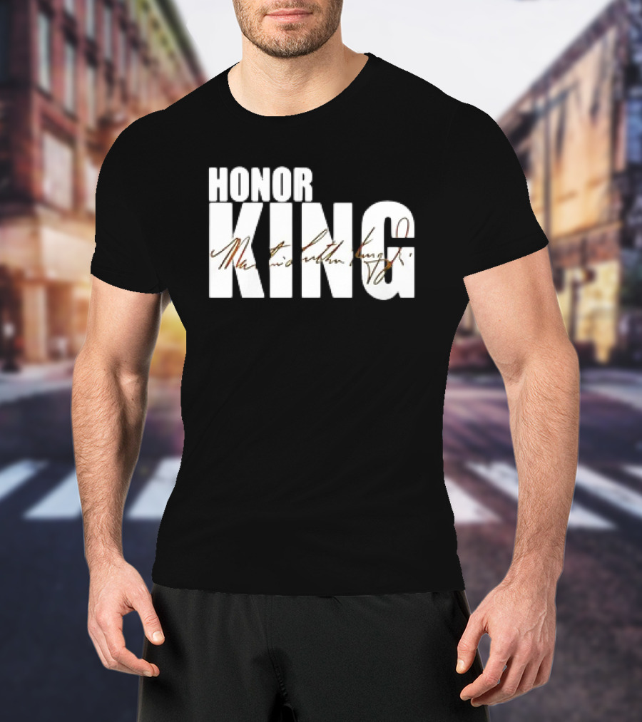 HONOR KING Dallas Mavericks 2025 Martin Luther King Day Signature T-Shirt
