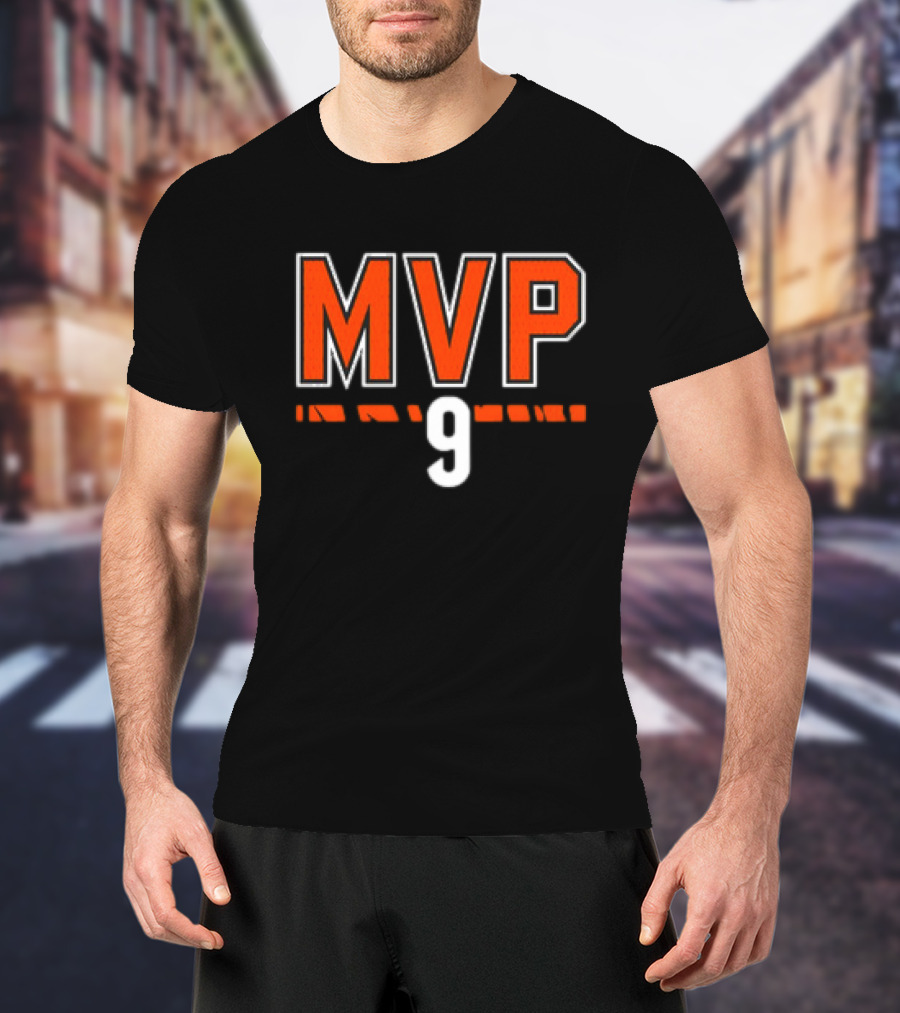 Joe Burrow MVP 9 Cincinnati Bengals NFL Football T-Shirt