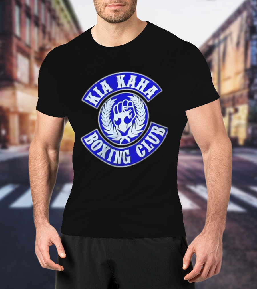 Kia Kaha Boxing Club Fist Logo With Laurel Wreath T-Shirt