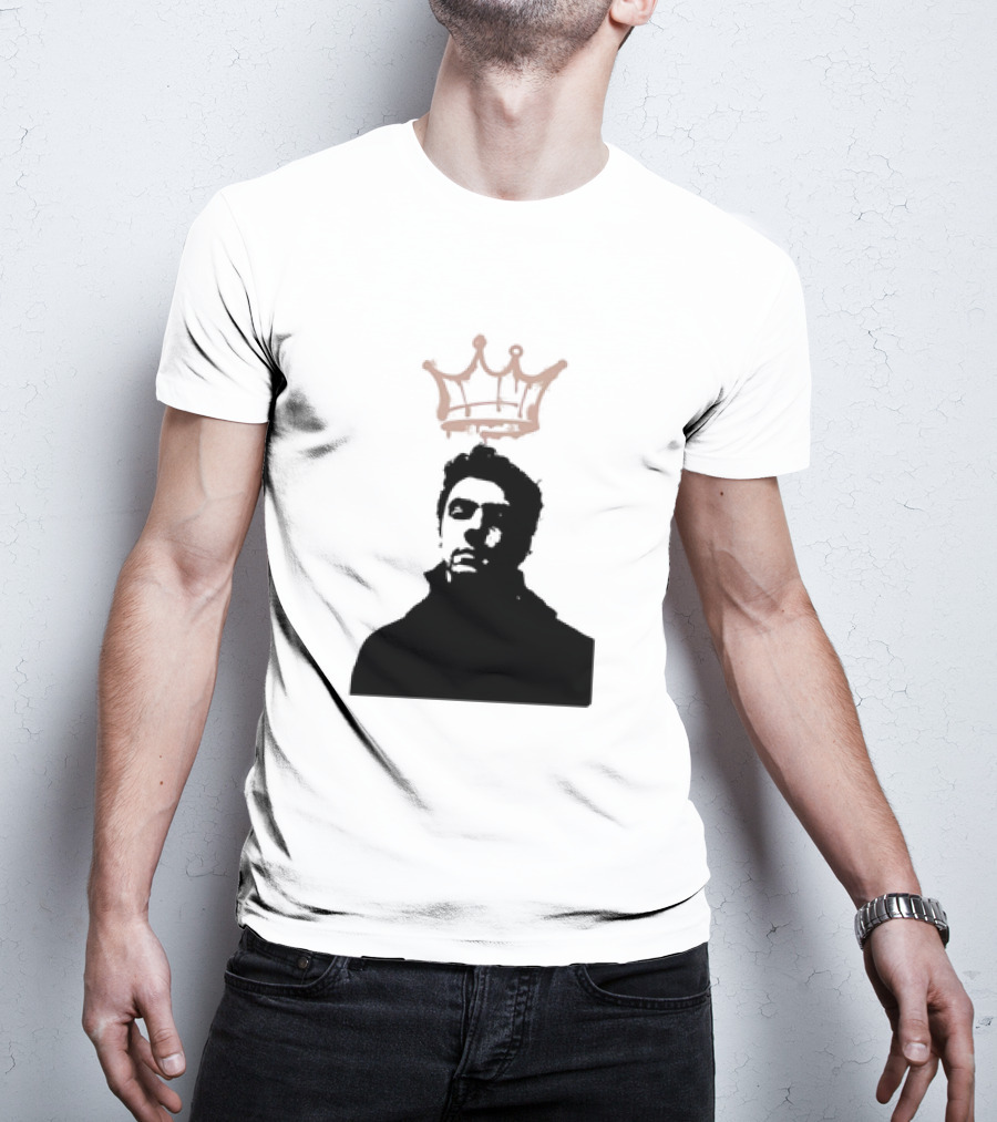Mangione King Graffiti Crown Portrait Fitted Scoop T-Shirt