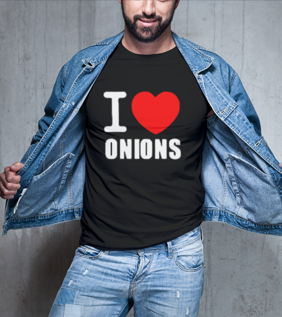 I Heart Onions Retro Love T-Shirt