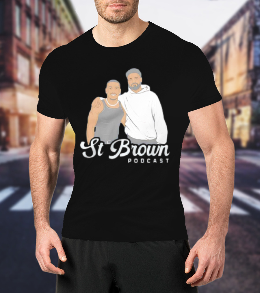 St Brown Podcast Cartoon T-Shirt