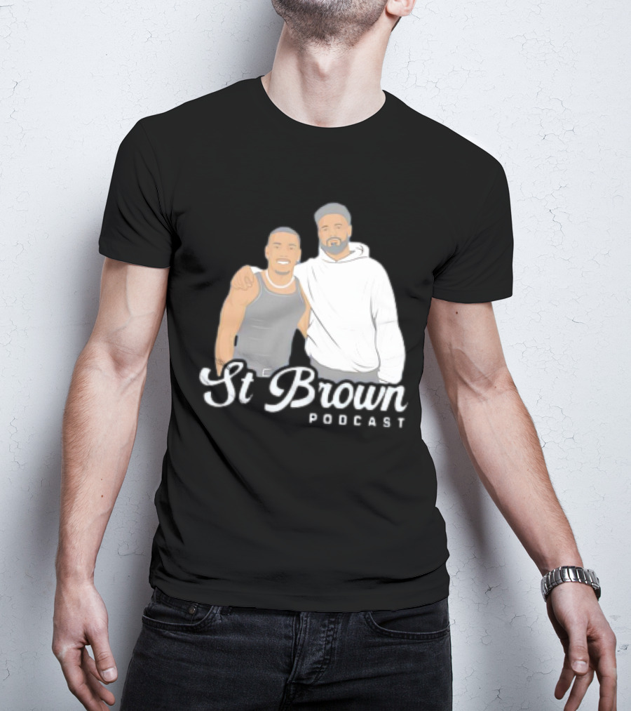 St Brown Podcast Cartoon T-Shirt
