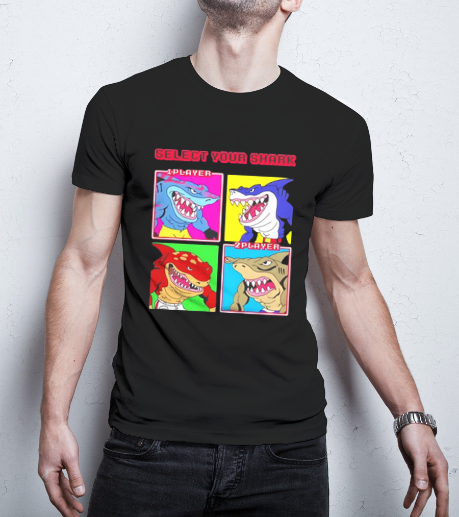 Street Sharks Select Your Shark Player Screen T-Shirt