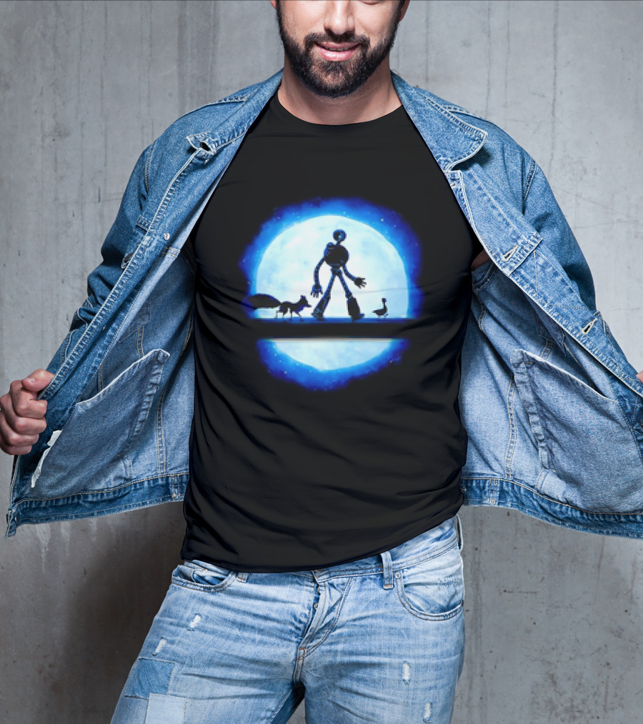 Hakuna Robot Journey With Fox And Goose To The Moon T-Shirt