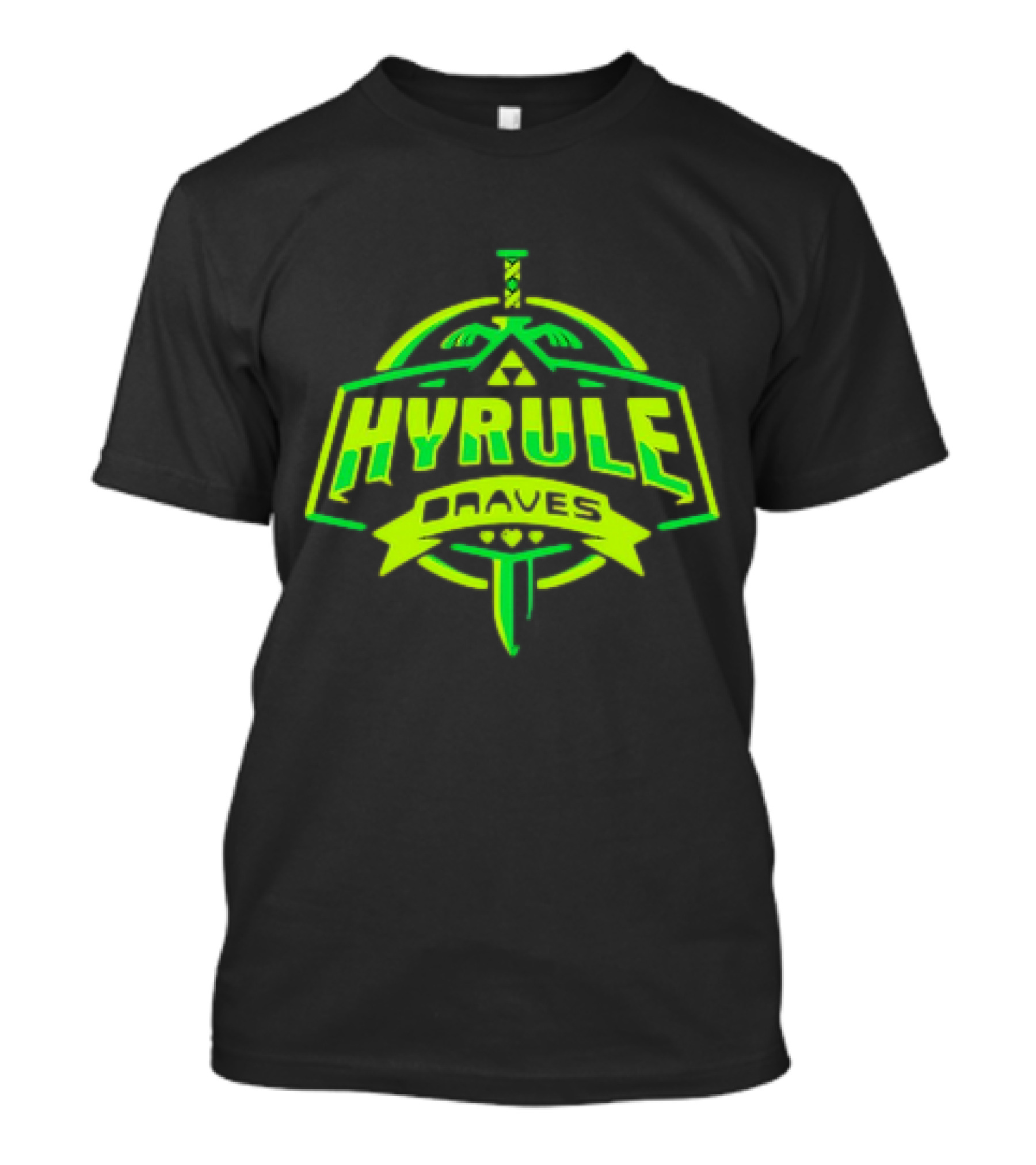 Hyrule Braves Sword Emblem Green Neon T-Shirt