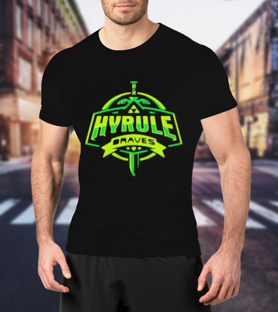 Hyrule Braves Sword Emblem Green Neon T-Shirt