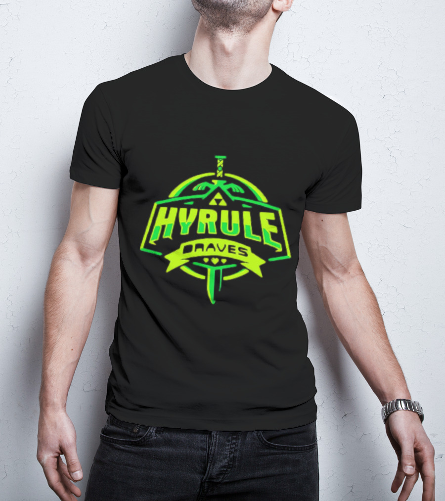 Hyrule Braves Sword Emblem Green Neon T-Shirt