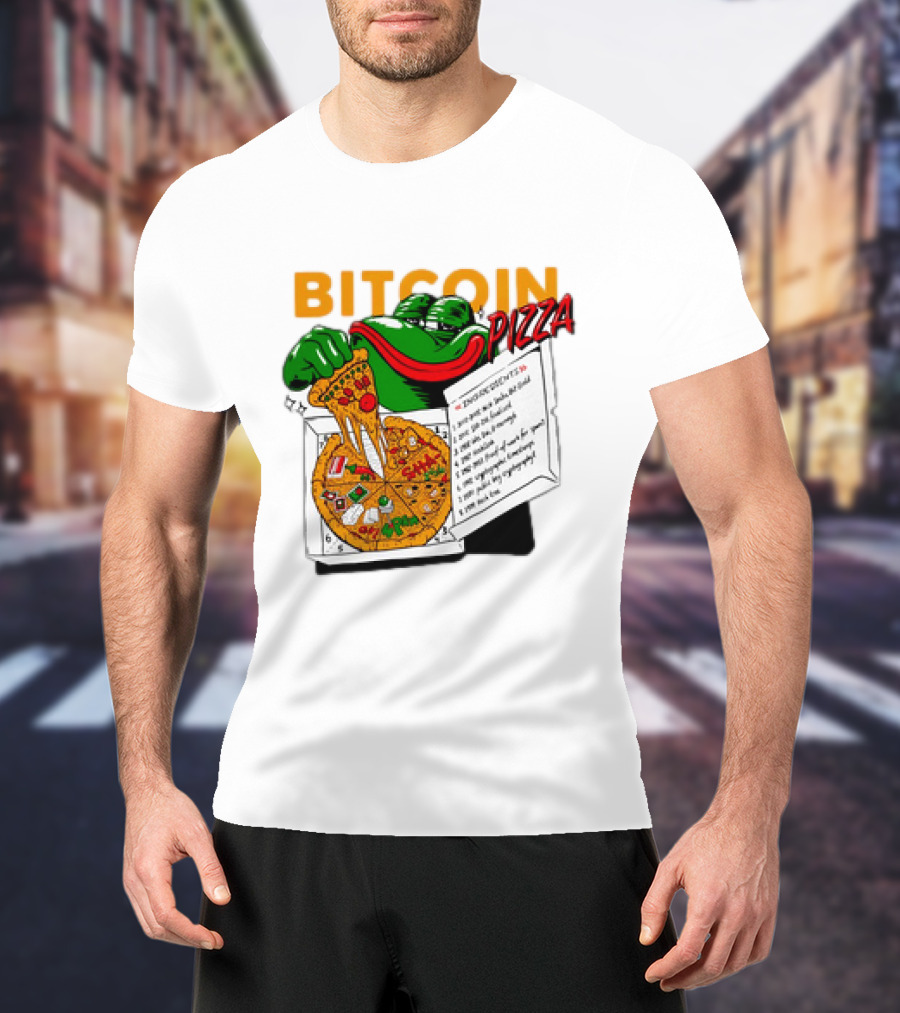 Bitcoin Pizza Frog Meme T-Shirt