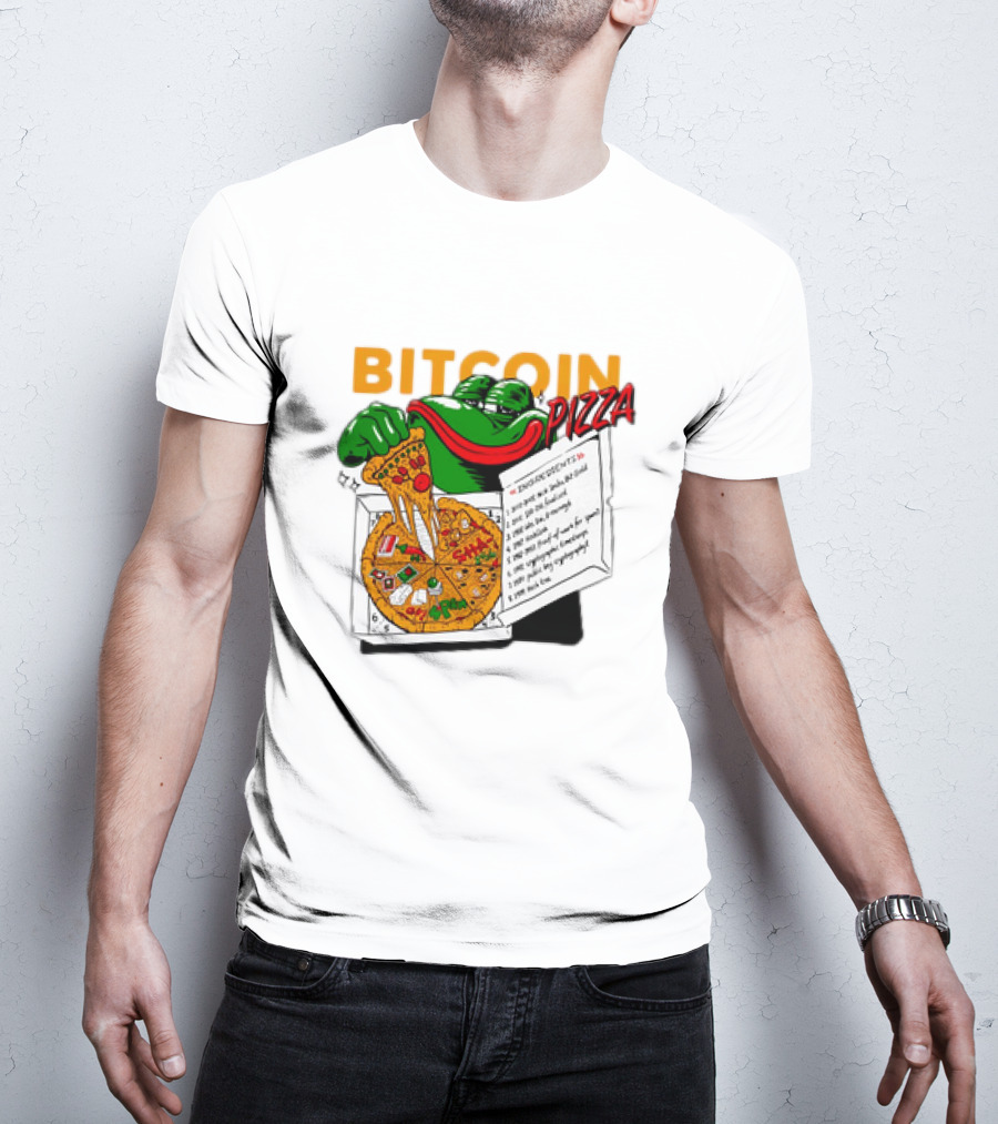 Bitcoin Pizza Frog Meme T-Shirt