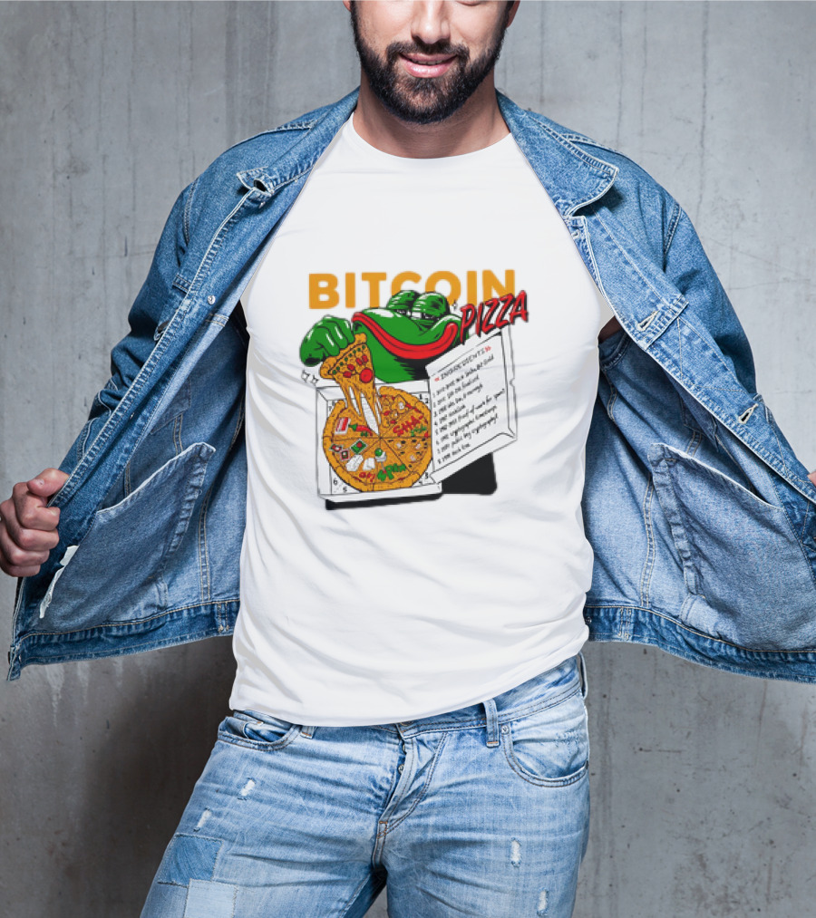 Bitcoin Pizza Frog Meme T-Shirt