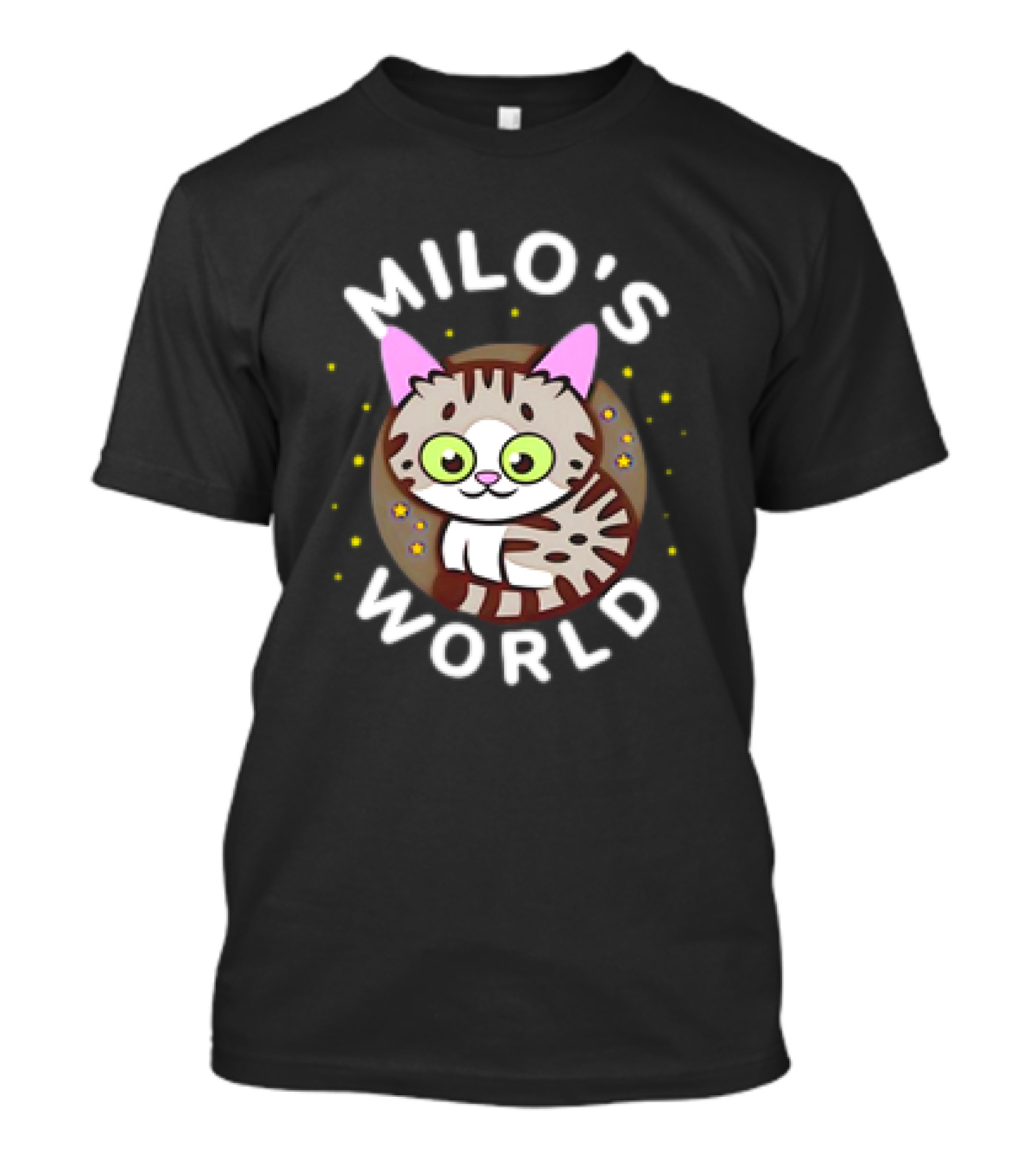 Milo's World Cat With Bright Eyes And Striped Fur T-Shirt