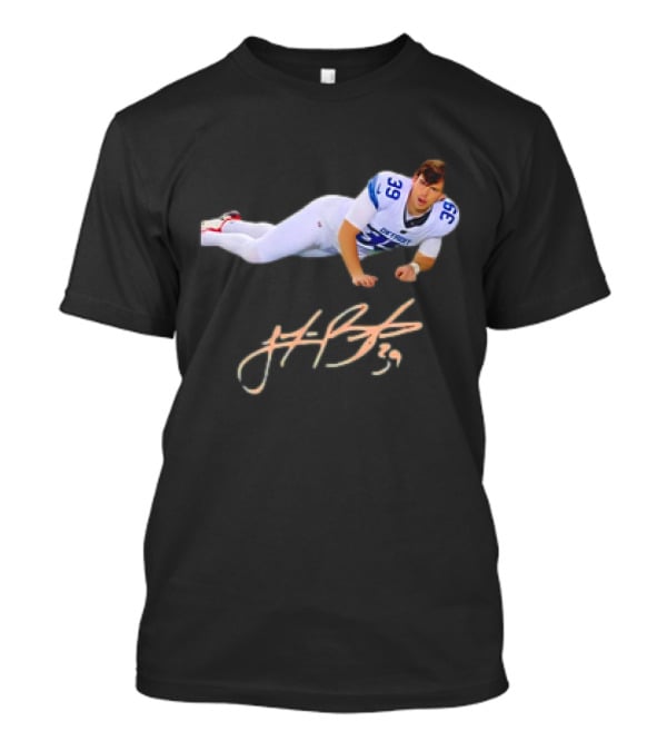 Lions Kicker Jake Bates Meme Autograph Signature Football Jersey 39 T-Shirt