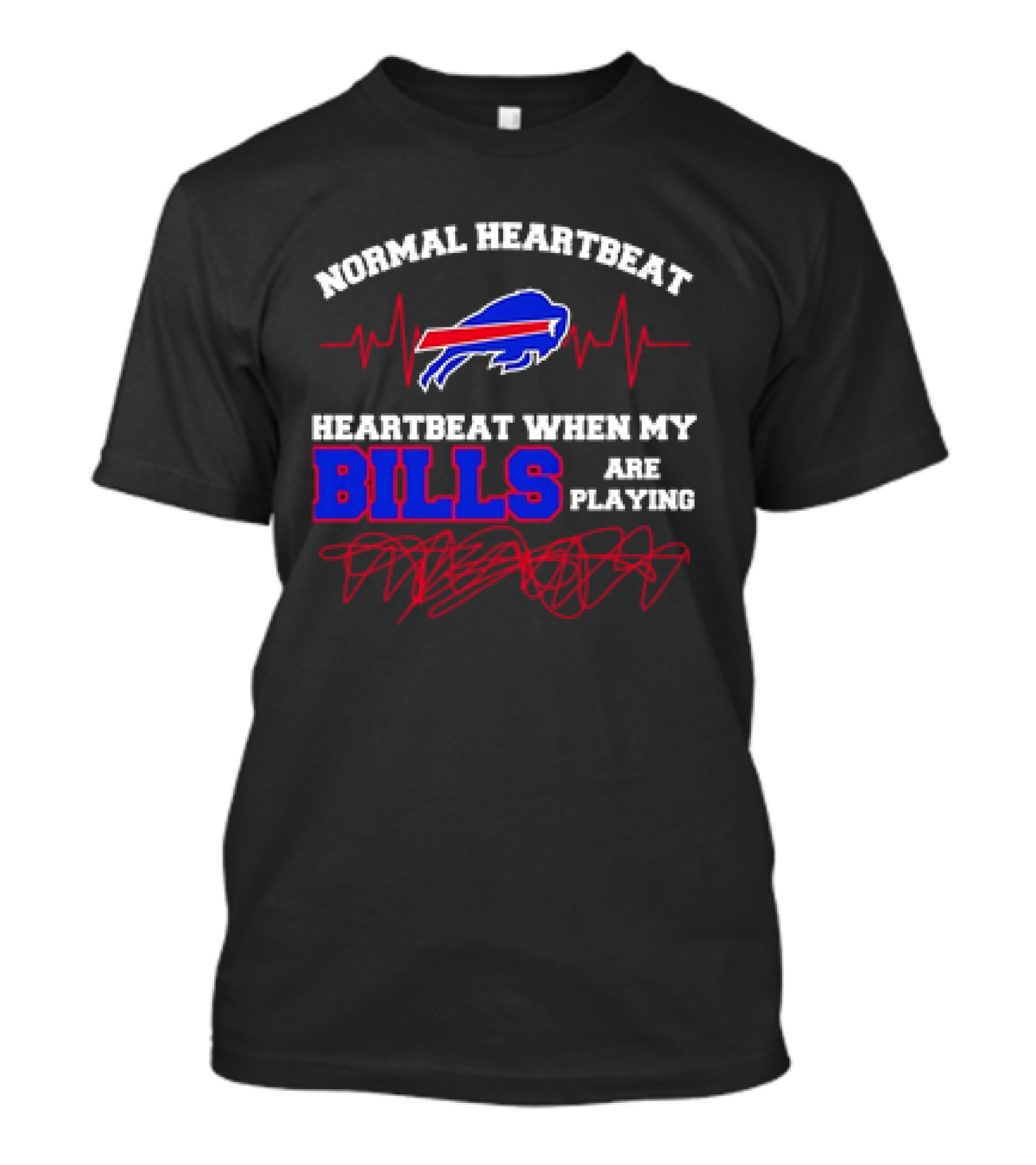 Buffalo Bills Heartbeat When My Bills Are Playing NFL Team Spirit T-Shirt