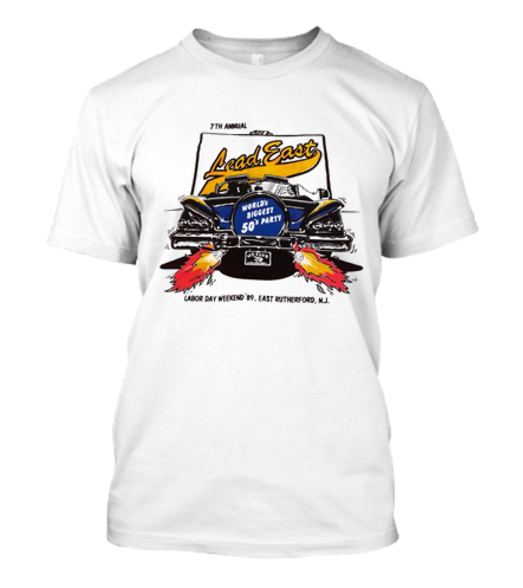 7th Annual Lead East World's Biggest 50's Party Labor Day Weekend '79 East Rutherford N.J T-Shirt