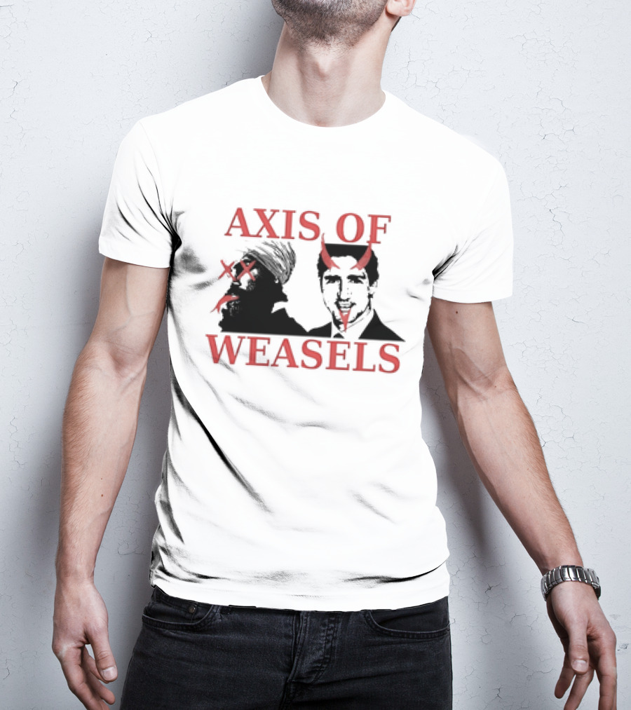Axis Of Weasels Classic Political Satire Leaders With Devil Horns T-Shirt
