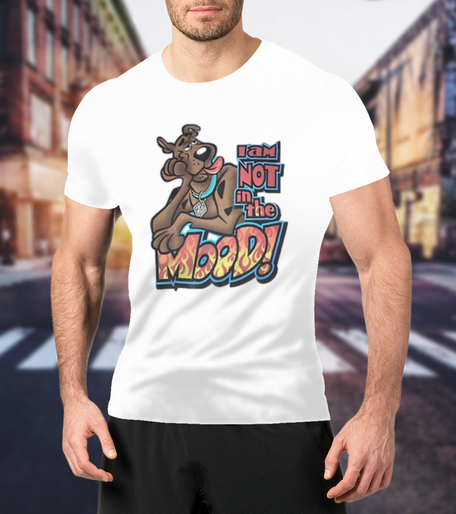 Scooby-Doo I Am Not In The Mood Flame Text T-Shirt