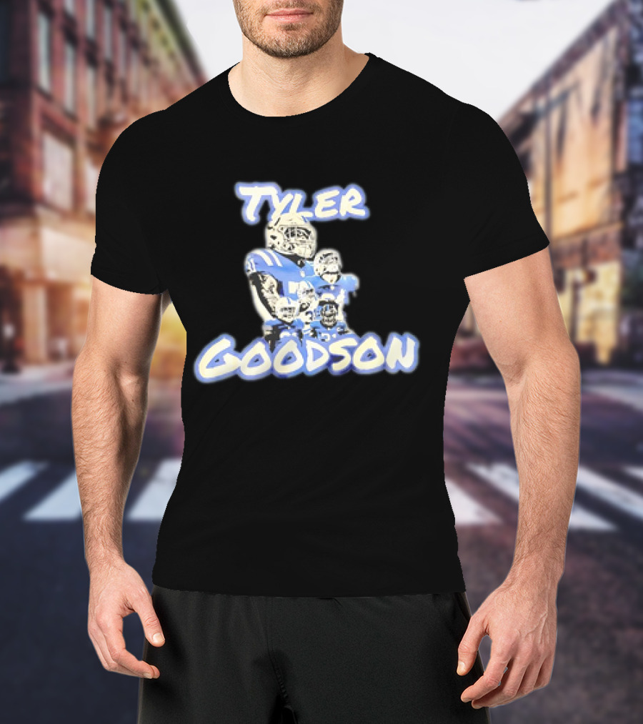 Tyler Goodson Indianapolis Colts Player Collage Football T-Shirt