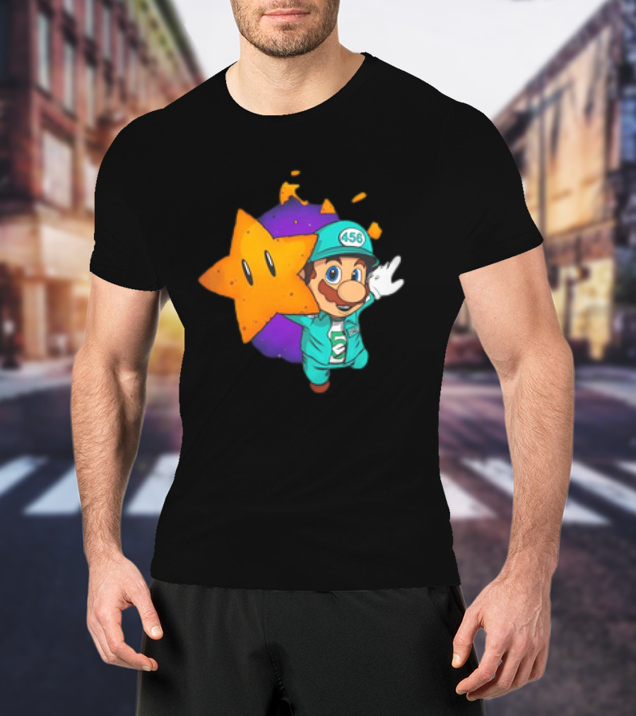 Mario With Squid Game 456 Star Fusion T-Shirt