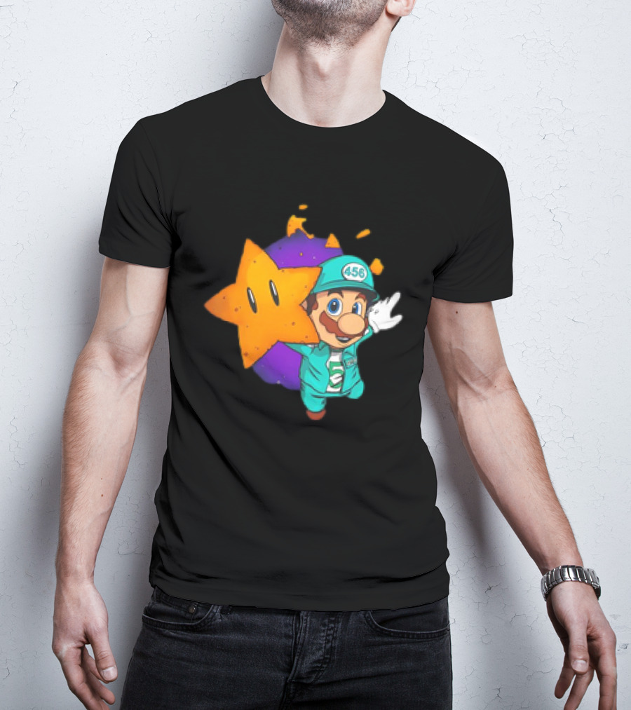 Mario With Squid Game 456 Star Fusion T-Shirt