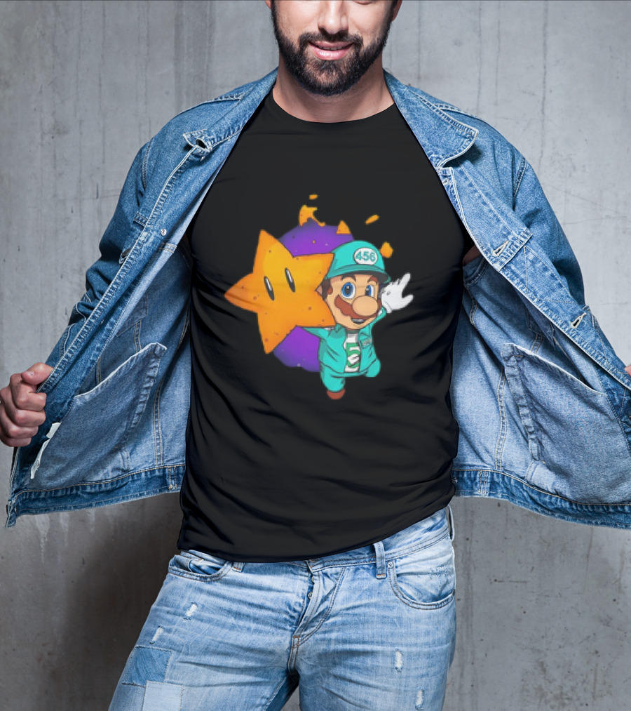 Mario With Squid Game 456 Star Fusion T-Shirt