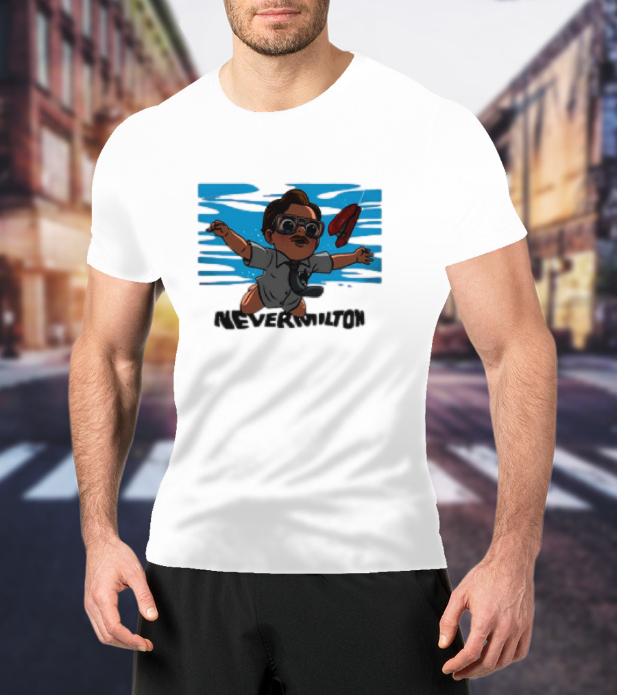 Milton Waddams Nevermilton Nirvana Nevermind Parody Office Space Mashup T-Shirt