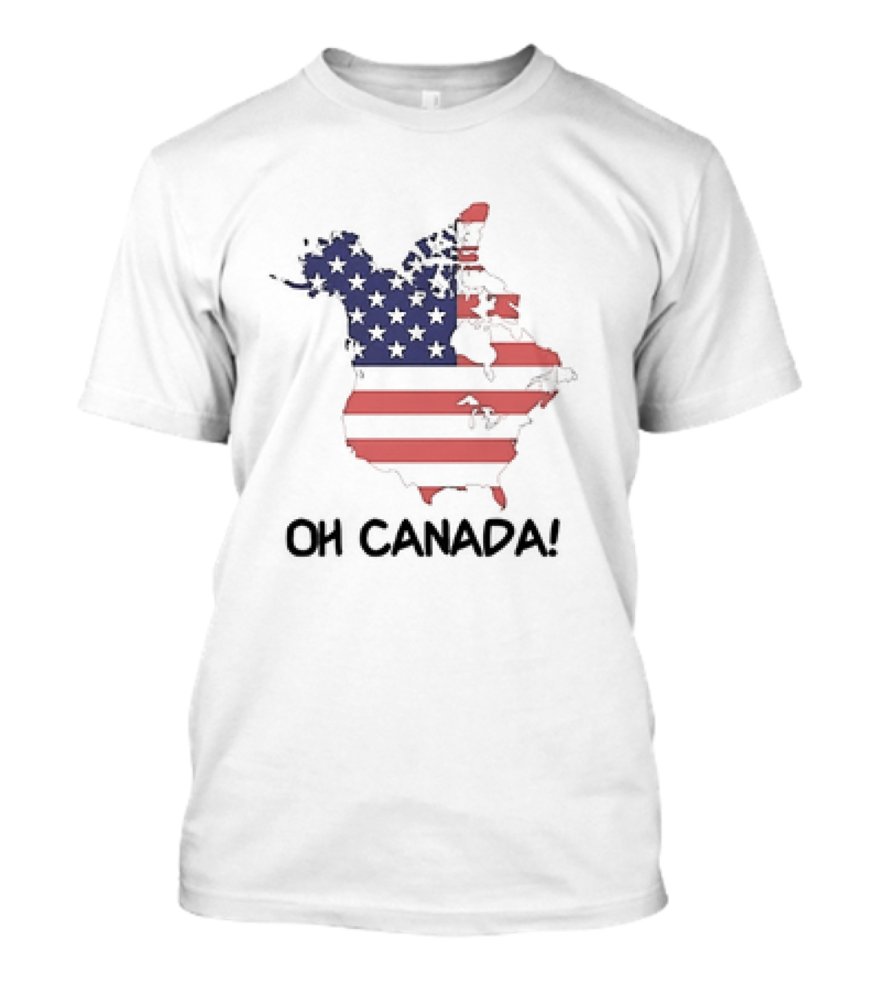 OH Canada USA Map Flag T-Shirt