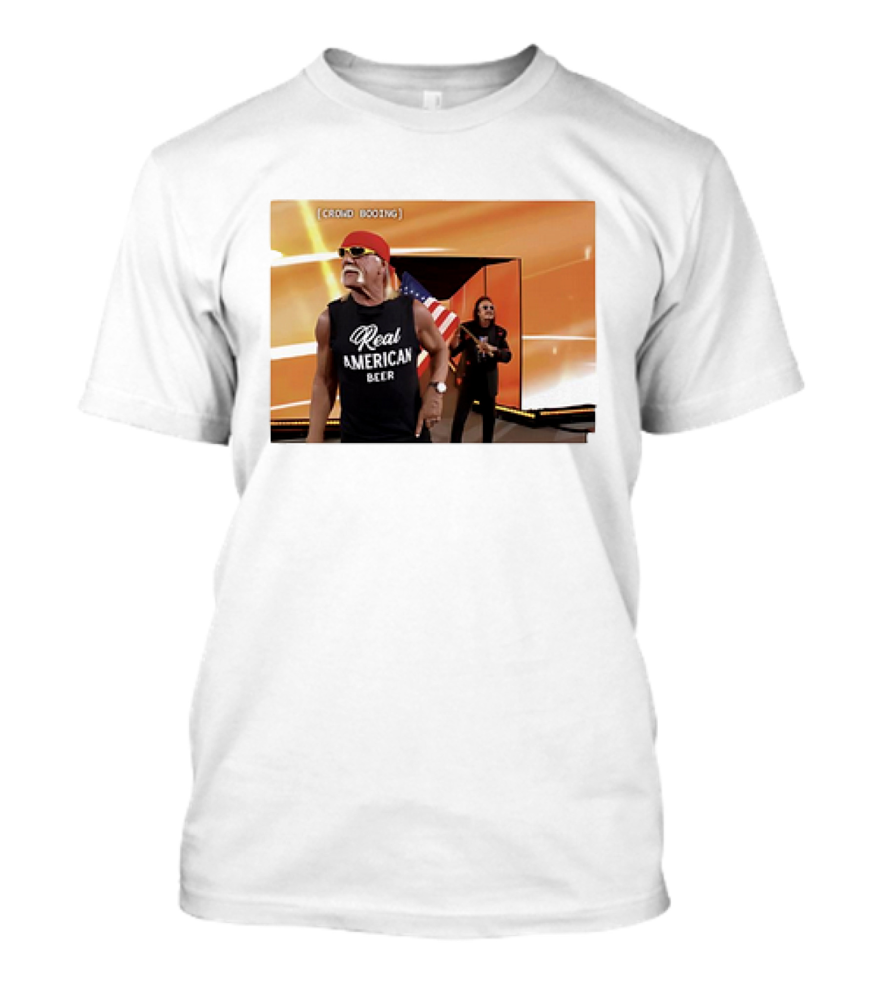 Crowd Booing Real American Beer Wwe Hulk Hogan T-Shirt
