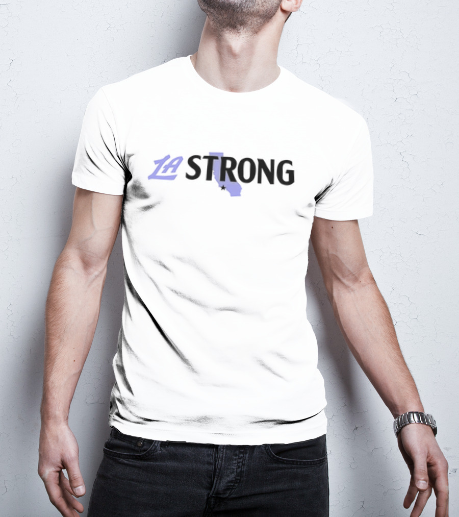 Clippers Game LA Strong California Outline T-Shirt