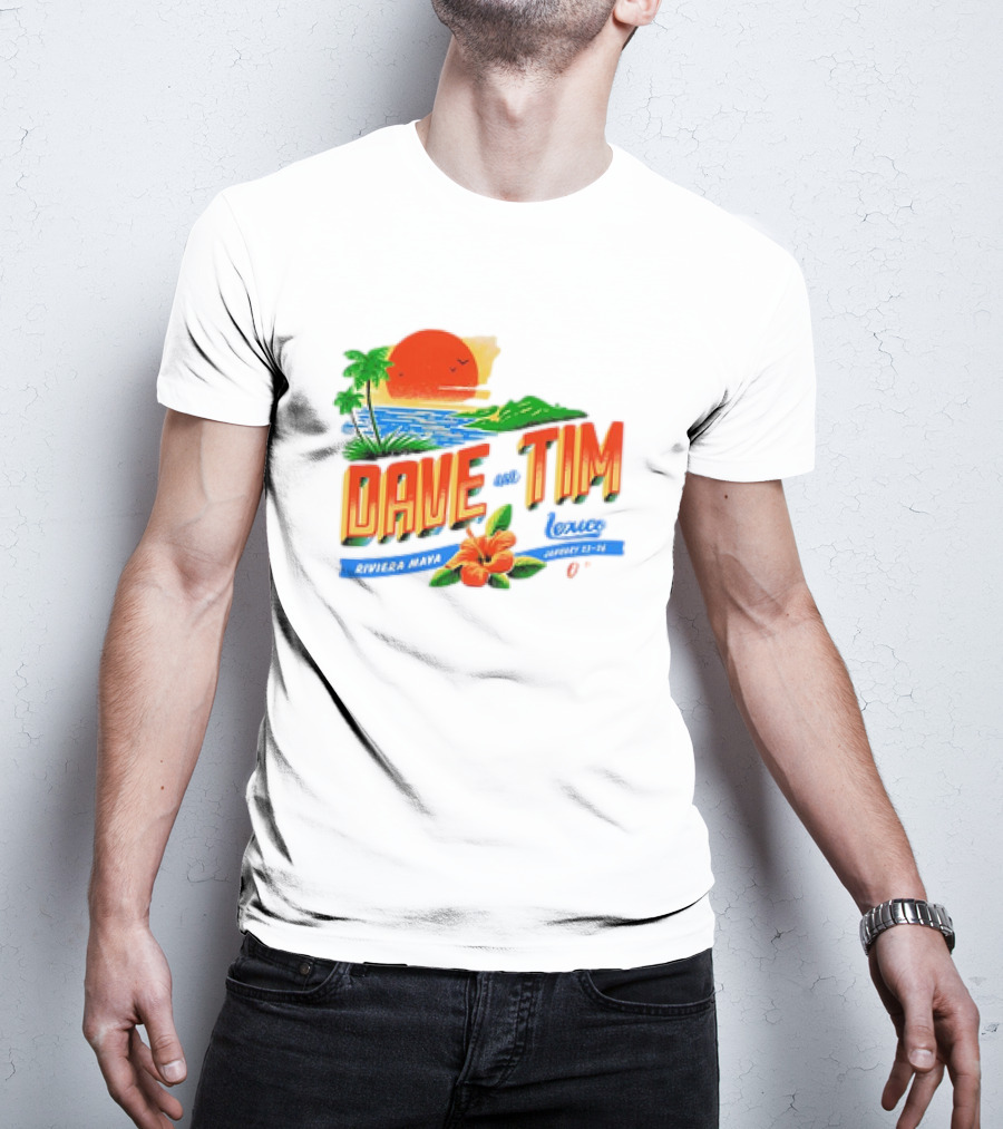 Dave Matthews And Tim Reynolds Riviera Maya Mexico January 23-25 Sunset 2025 T-Shirt
