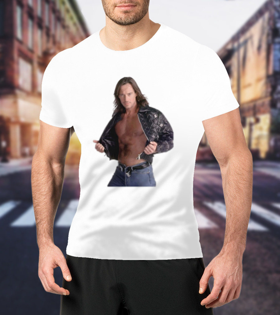 The Night's Kevin Sorbo In Classic Tough-Guy Leather Look T-Shirt