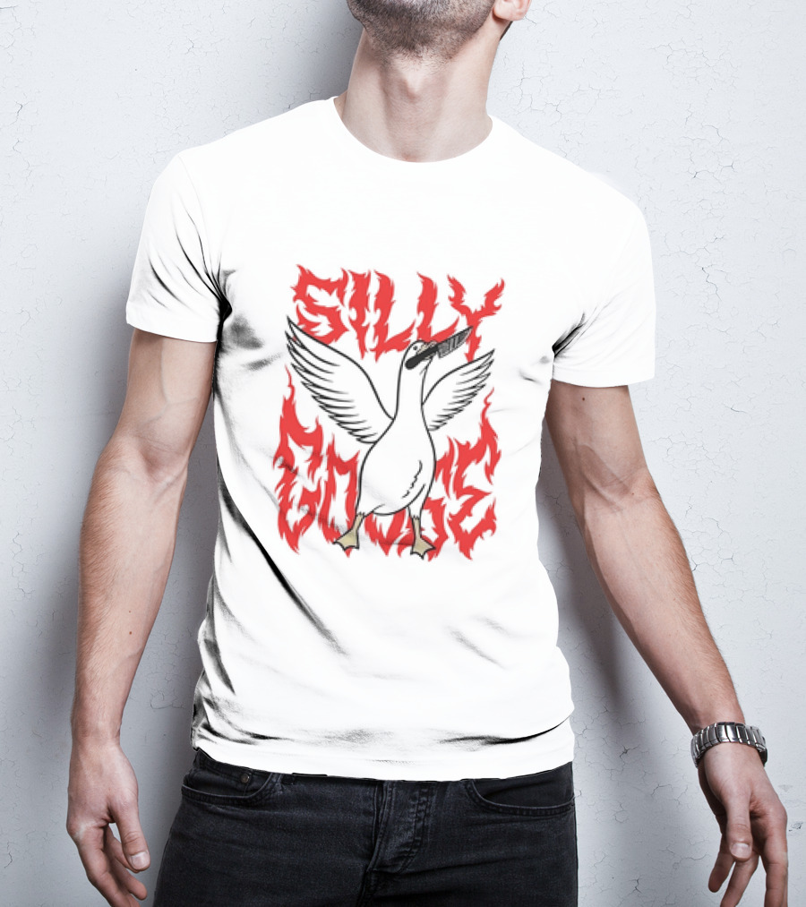Silly Goose Tragic Girls Goose With Knife T-Shirt