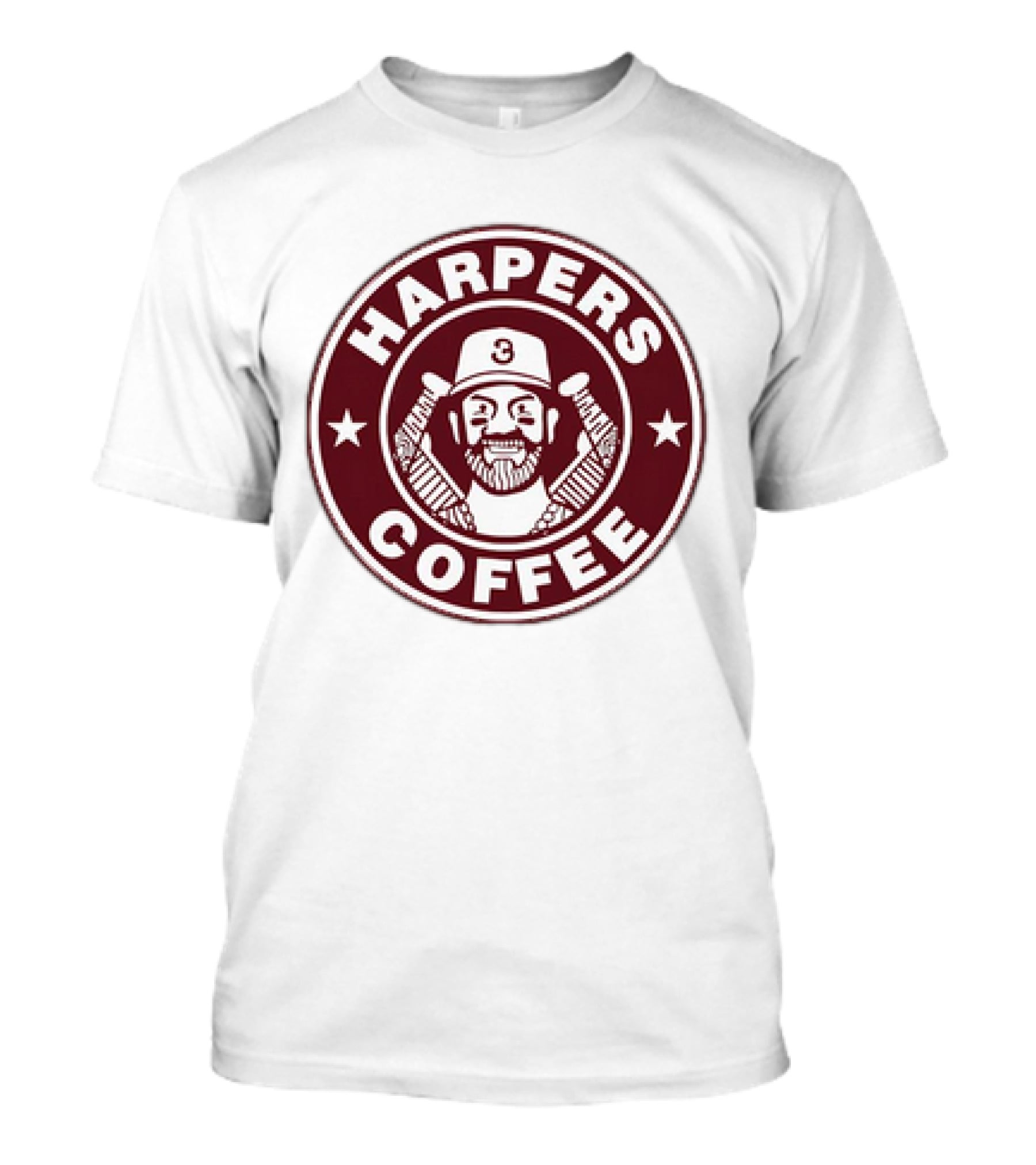 Bryce Harper Harpers Coffee MLBPA Baseball T-Shirt Bryce Harper Harpers Coffee MLBPA Baseball T-Shirt