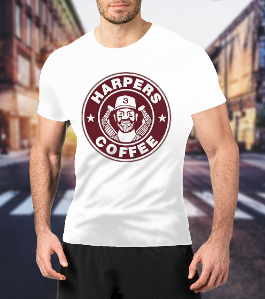 Bryce Harper Harpers Coffee MLBPA Baseball T-Shirt