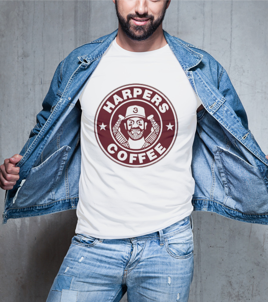 Bryce Harper Harpers Coffee MLBPA Baseball T-Shirt