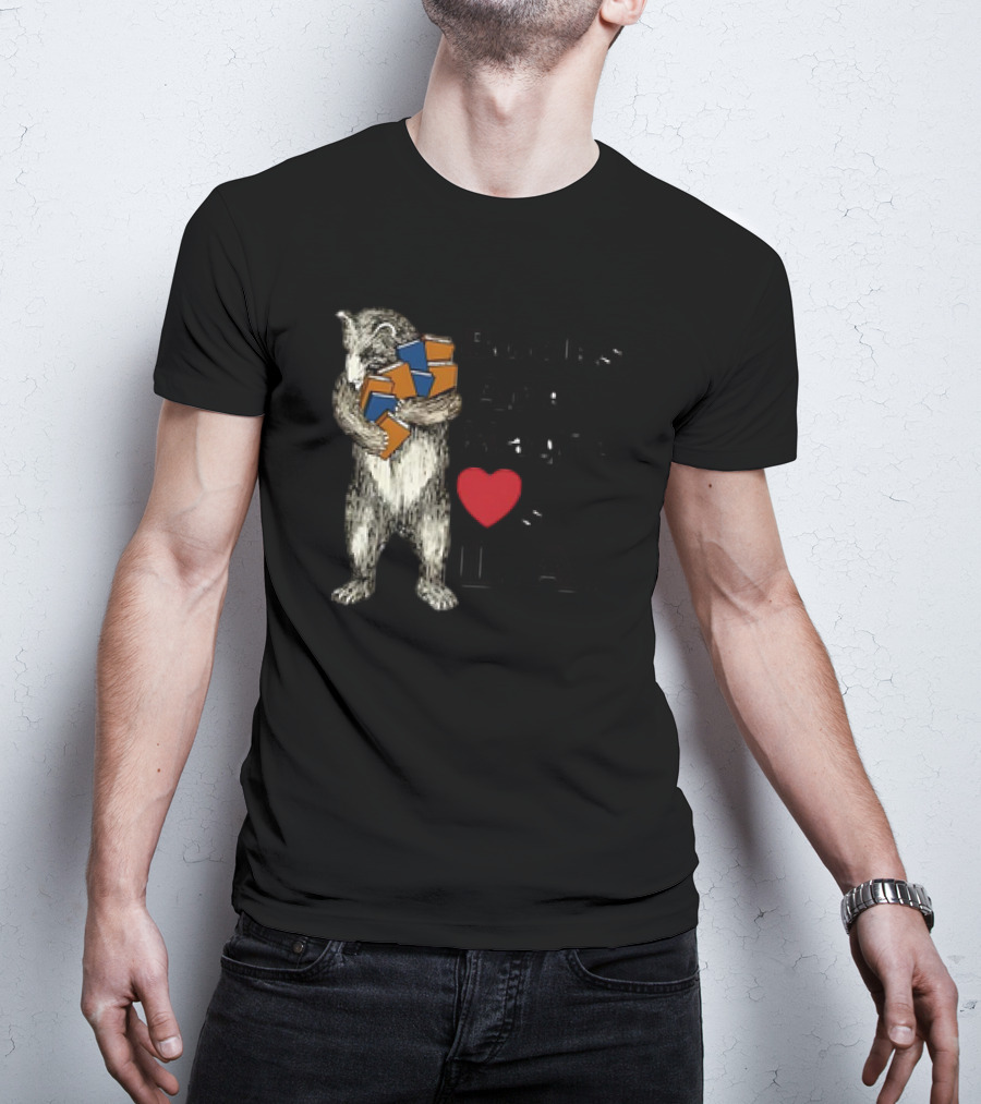 Books Are Magic Loves L.A. Bear With Books T-Shirt