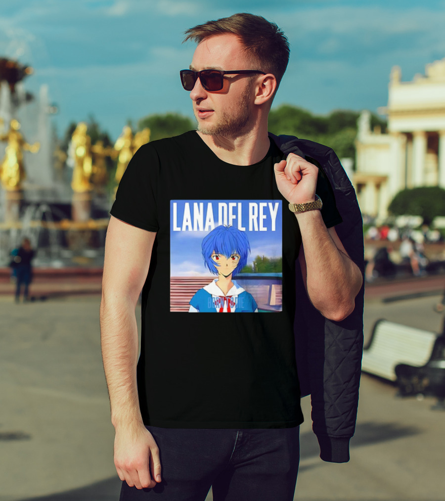Lana Del Rey Born To Die Anime Rei Ayanami Blue Hair T-Shirt