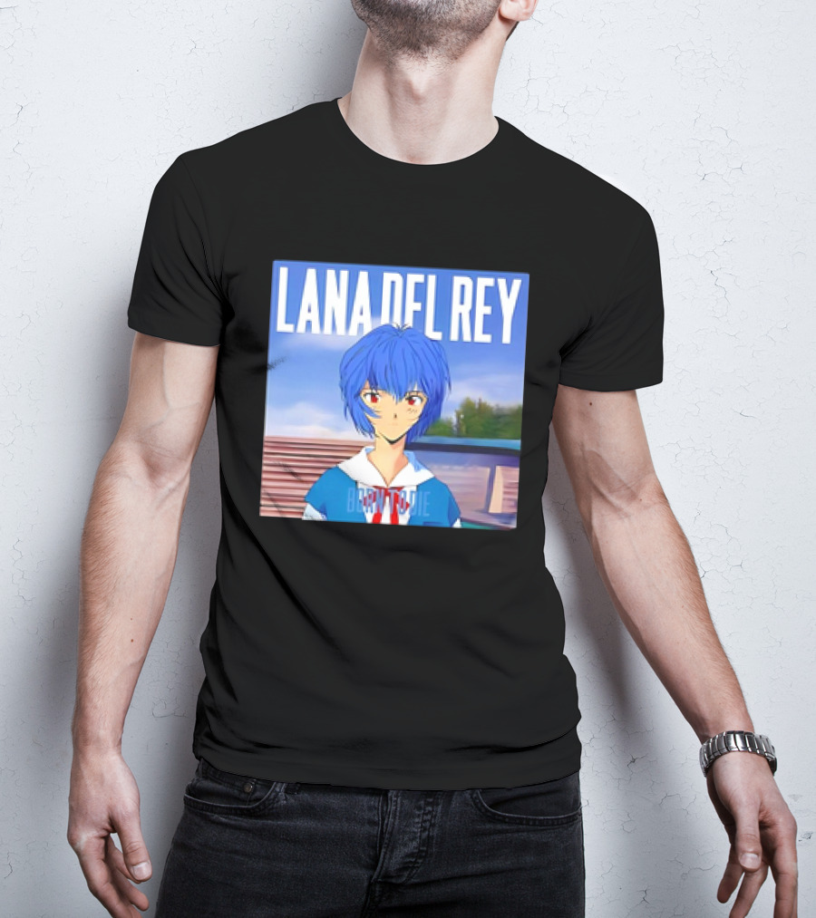 Lana Del Rey Born To Die Anime Rei Ayanami Blue Hair T-Shirt