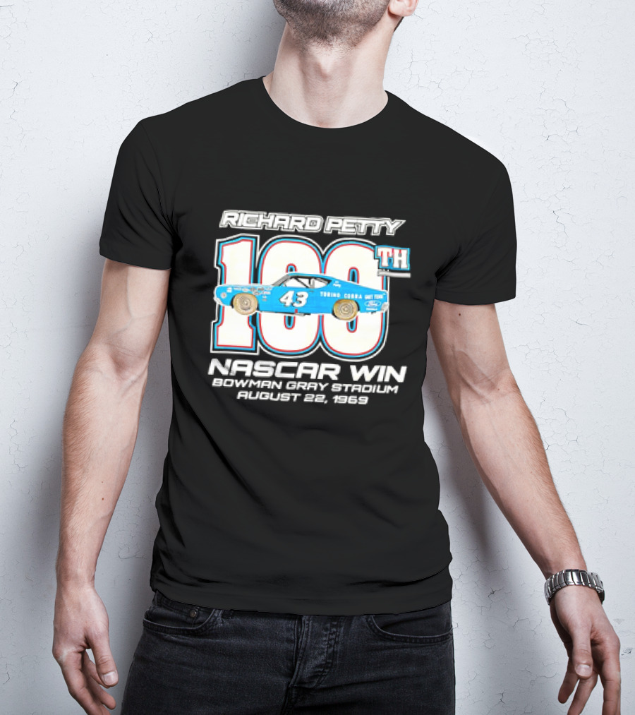Richard Petty 100th NASCAR Win Bowman Gray Stadium August 22 1969 T-Shirt