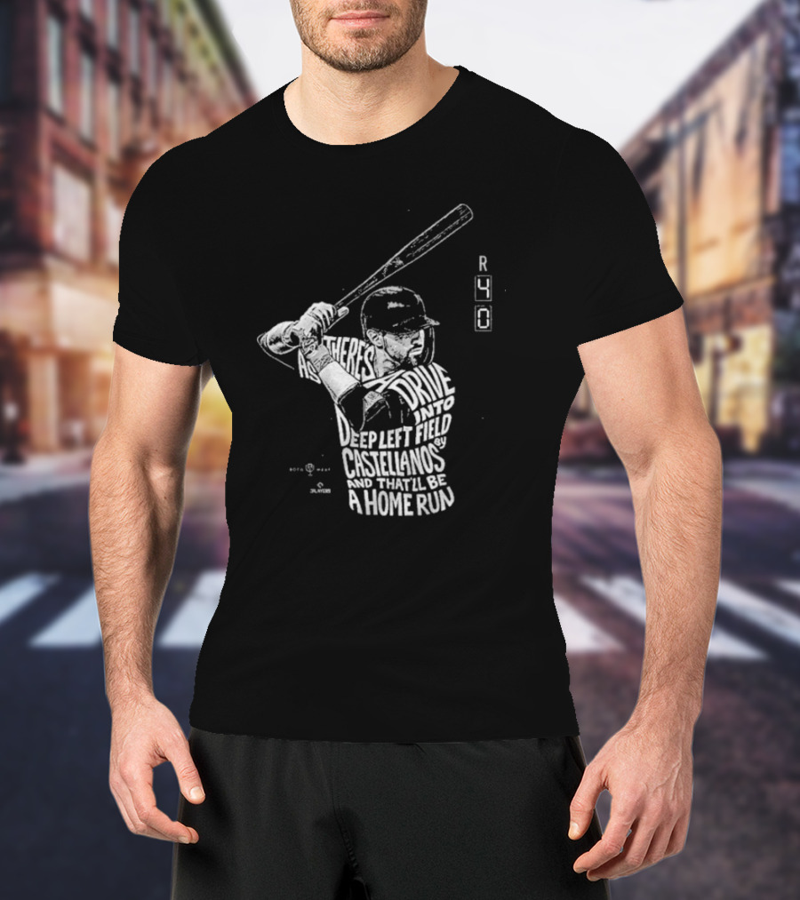 4-0 Ballgame Deep Left Field Castellanos Home Run T-Shirt